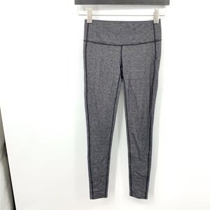 Athleta Women XS Chaturanga Legging Pants Swirl Gray Black Mid Rise Ankle Crop